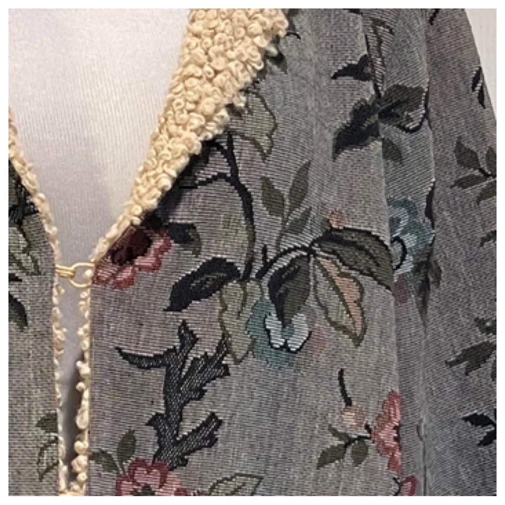 SUNDANCE Sherpa Reversible Augusta Floral Coat
